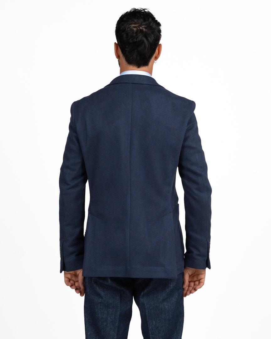 Giacca Blazer Sartoriale Slim Fit in Blu Navy - Berti Mode Collection