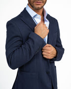 Giacca Blazer Sartoriale Slim Fit in Blu Navy - Berti Mode Collection
