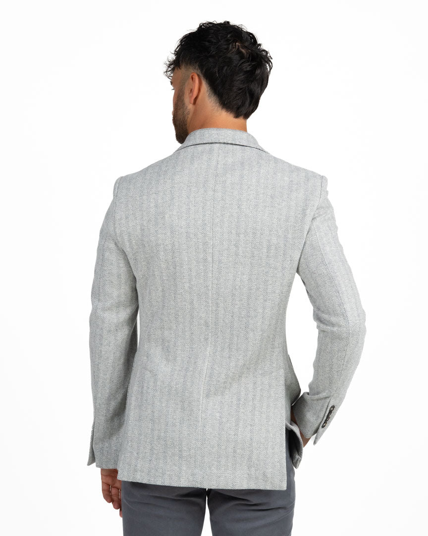Giacca Blazer Definitiva in Misto Lana a Spina di Pesce - Berti Mode Collection