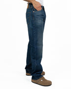 Jeans 555 Relaxed Straight Lavaggio Blu Medio Vintage - Levi's