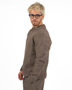Maglia Polo in Maglia  Marrone Melange - I'M Brian