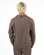Maglia Polo in Maglia  Marrone Melange - I'M Brian