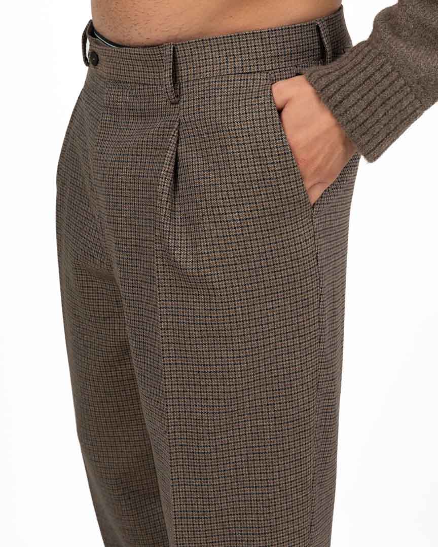 Pantaloni Sartoriali  Toni Marrone e Beige - Berti Mode Collection