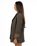 Blazer Oversize con Dettagli Raw Cut - Eleh