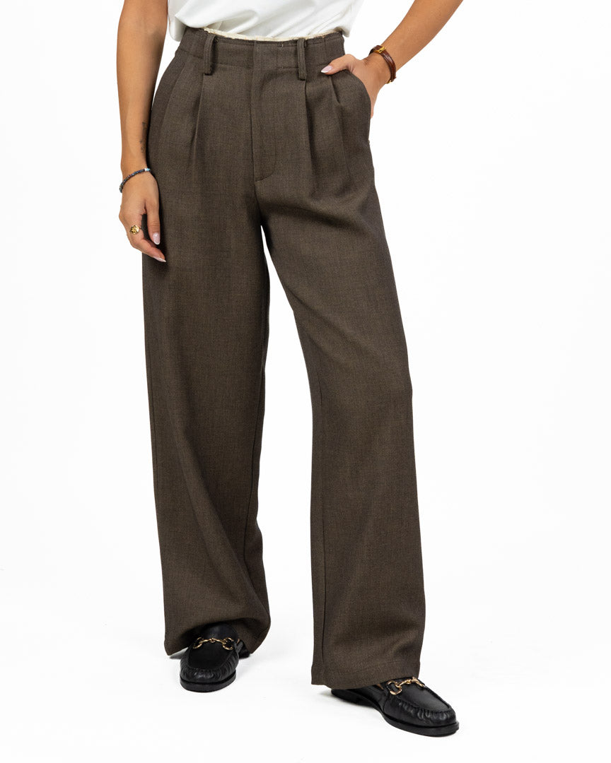 Pantalone Sartoriale a Gamba Larga con Pinces - Eleh