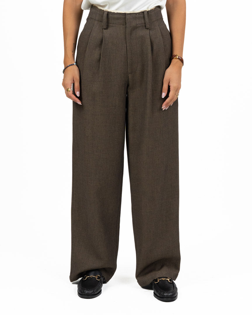 Pantalone Sartoriale a Gamba Larga con Pinces - Eleh