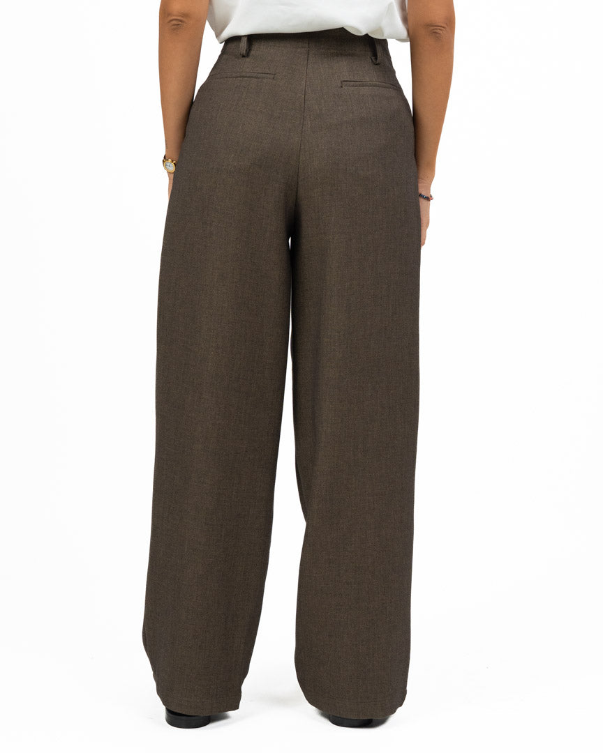 Pantalone Sartoriale a Gamba Larga con Pinces - Eleh