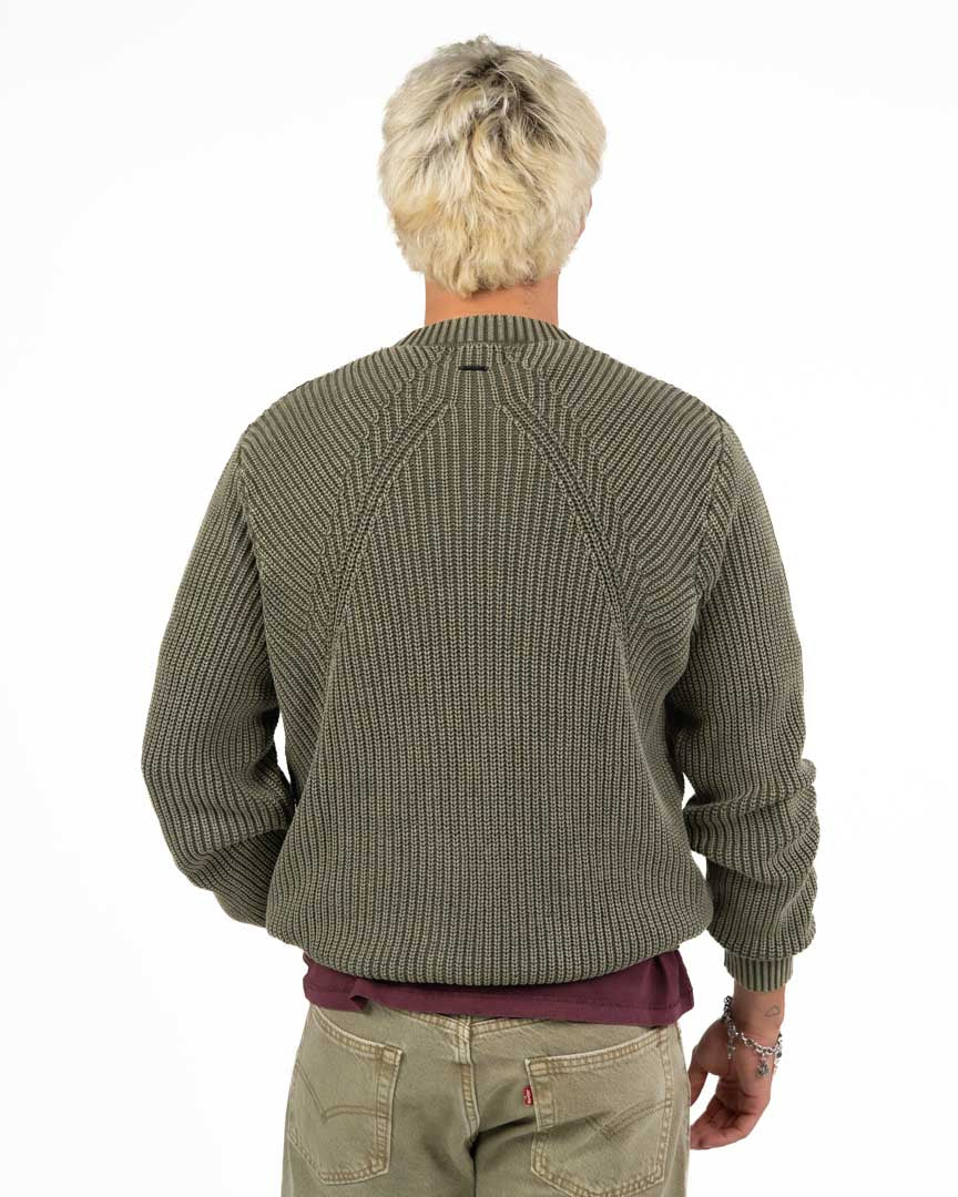 Maglione Girocollo a Coste Verde Militare – Antony Morato