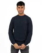 Maglione Girocollo in Maglia Lavorata Blu Notte - Fred Perry