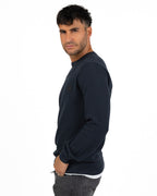 Maglione Girocollo in Maglia Lavorata Blu Notte - Fred Perry