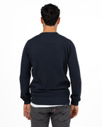 Maglione Girocollo in Maglia Lavorata Blu Notte - Fred Perry