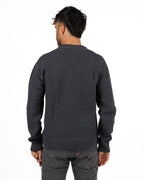 Maglione Girocollo in Maglia Lavorata Grigio Antracite - Fred Perry