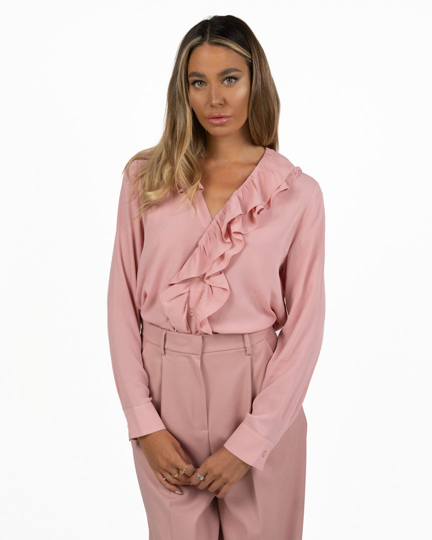Blusa con Volant e Scollo a V - Emme Marella