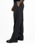 Pantaloni Sartoriali Gessati Wide-Leg – Grigio Antracite - I'M Brian