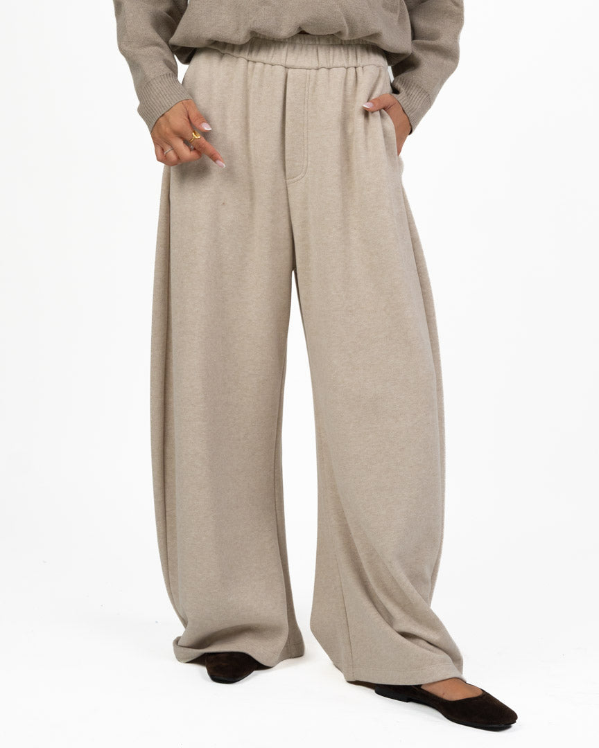 Pantalone Jogging Wide-Leg in Maglia - Eleh
