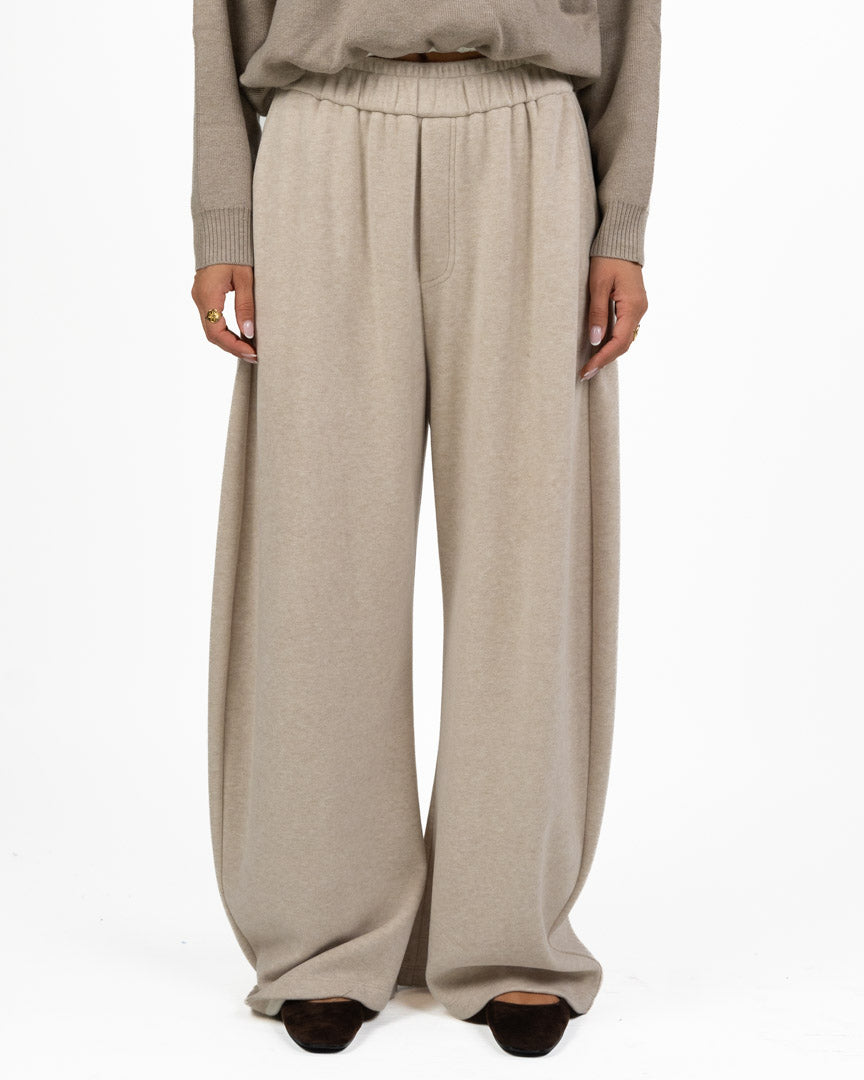 Pantalone Jogging Wide-Leg in Maglia - Eleh