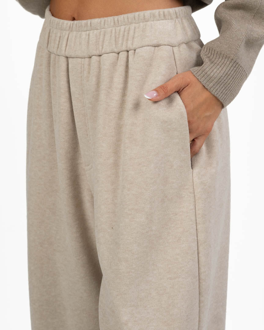 Pantalone Jogging Wide-Leg in Maglia - Eleh