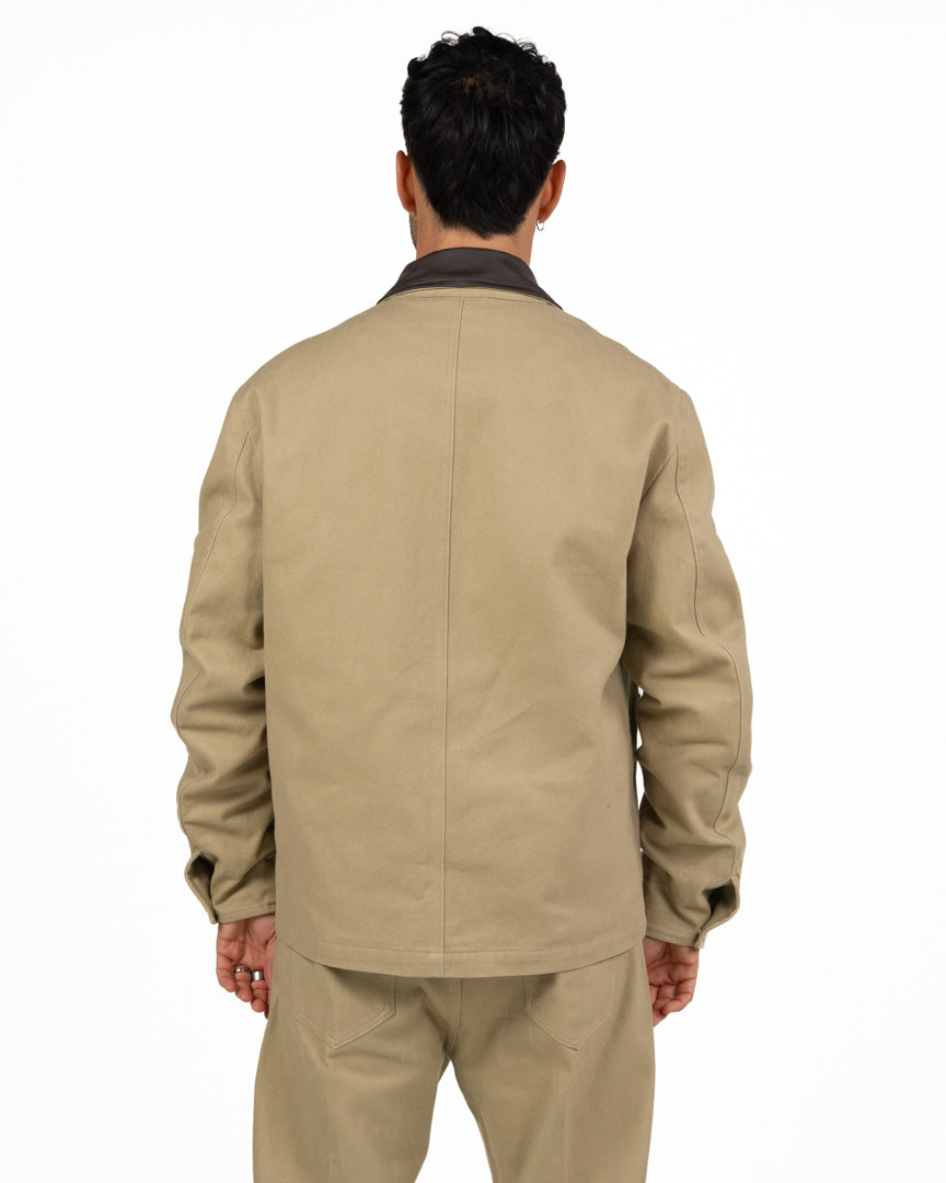Overshirt Beige con Colletto a Contrasto – Antony Morato