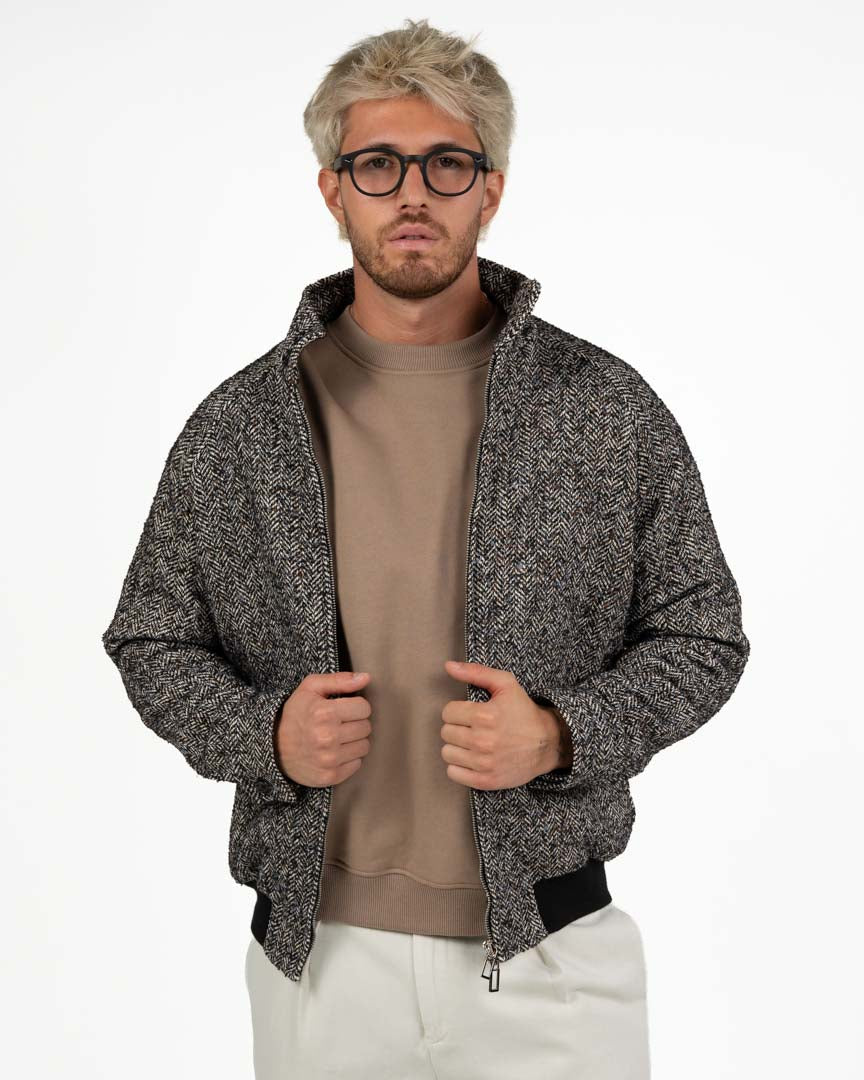 Giubbino Bomber in Lana Spigata - I'M Brian