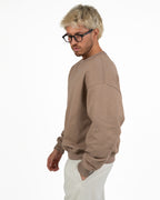 Felpa Girocollo Oversize – Beige - I'M Brian
