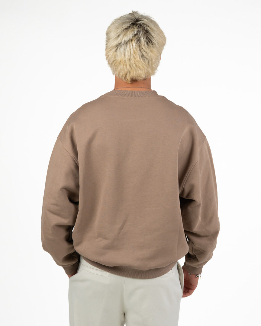 Felpa Girocollo Oversize – Beige - I'M Brian