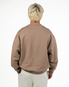 Felpa Girocollo Oversize – Beige - I'M Brian