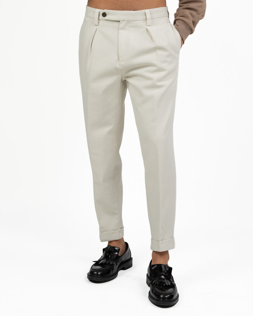 Pantalone Sartoriale con Pinces – Panna - Out Fit