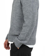 Maglione Girocollo in Maglia Spessa – Grigio Melange - I'm Brian