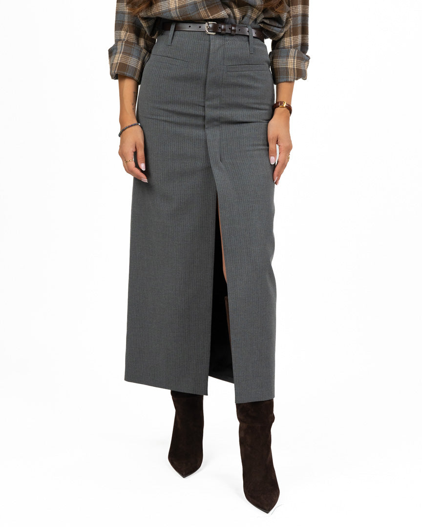 Gonna Longuette Sartoriale con Spacco - Eleh