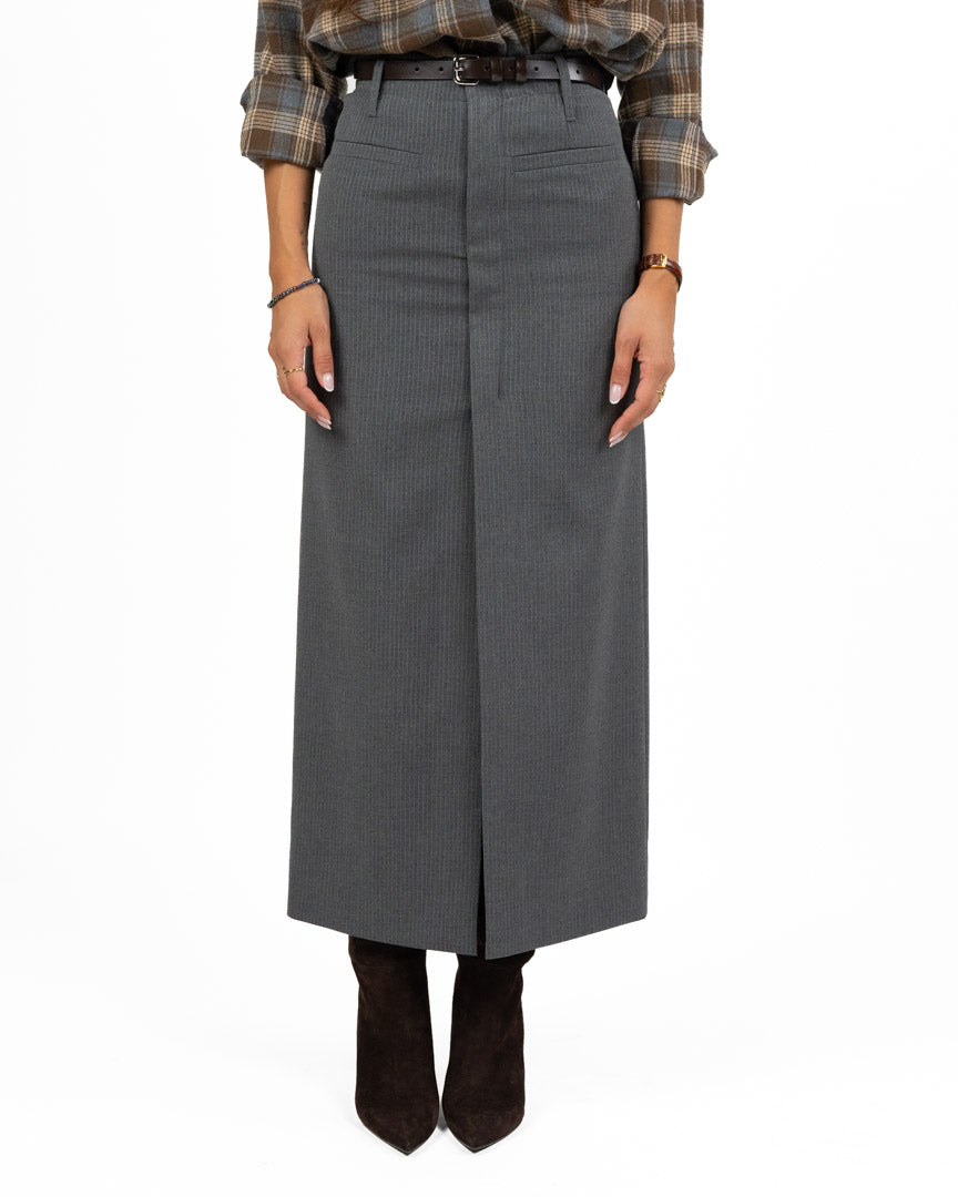 Gonna Longuette Sartoriale con Spacco - Eleh
