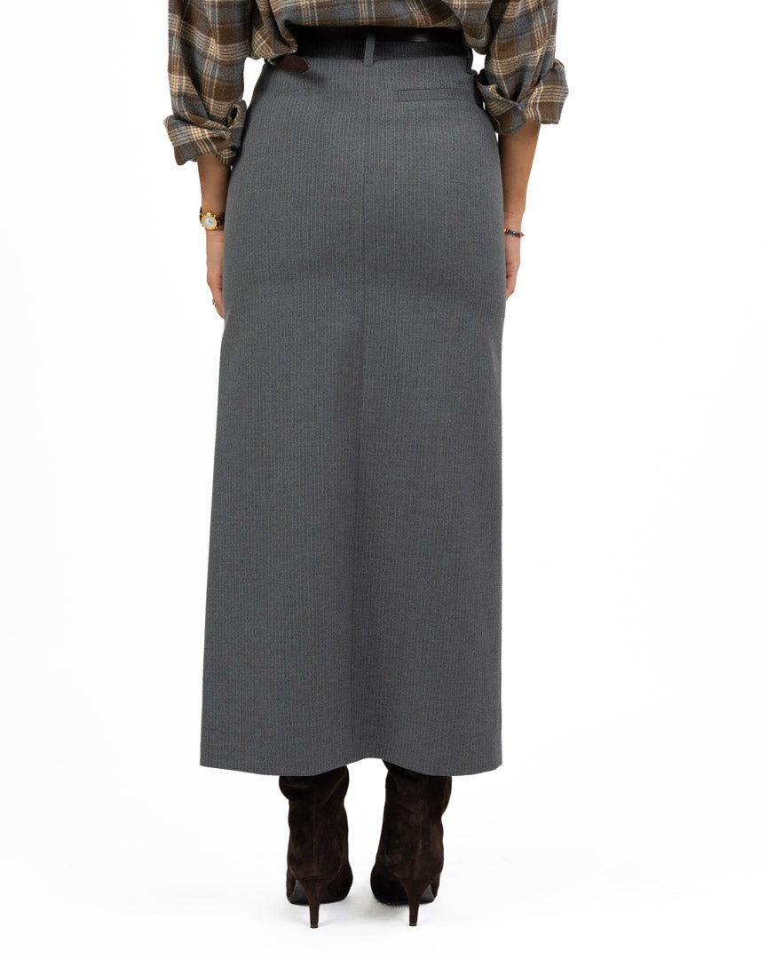 Gonna Longuette Sartoriale con Spacco - Eleh