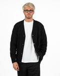 Cardigan in Maglia Lavorata a Trecce nero - Out Fit