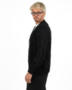 Cardigan in Maglia Lavorata a Trecce nero - Out Fit