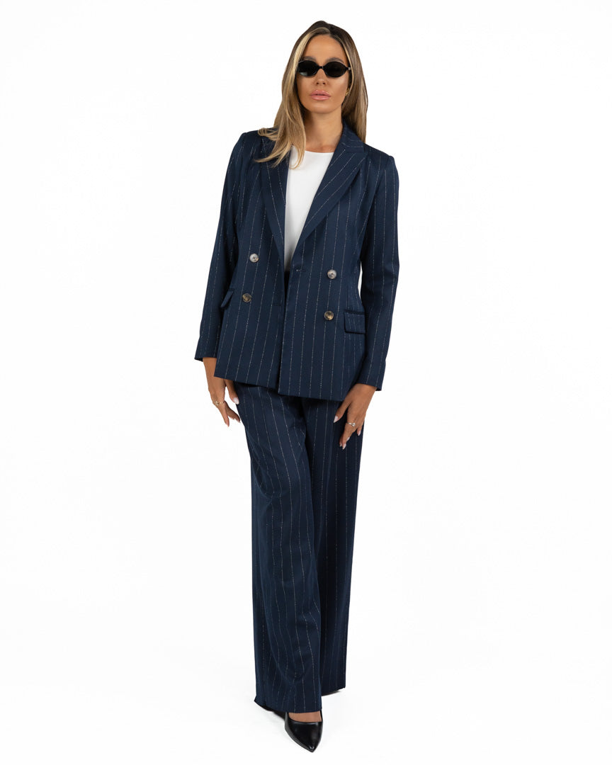 Blazer Doppio Petto Gessato - Emme Marella