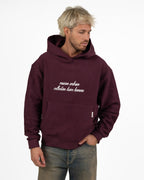 Felpa con Cappuccio Oversize – Bordeaux - I'M Brian