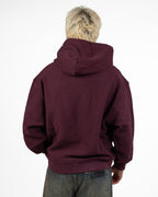 Felpa con Cappuccio Oversize – Bordeaux - I'M Brian