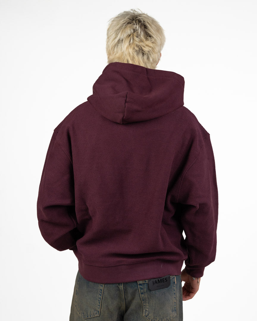 Felpa con Cappuccio Oversize – Bordeaux - I'M Brian