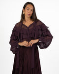 Blusa in Chiffon con Volant e Fiocco - Marella