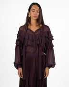 Blusa in Chiffon con Volant e Fiocco - Marella