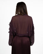 Blusa in Chiffon con Volant e Fiocco - Marella