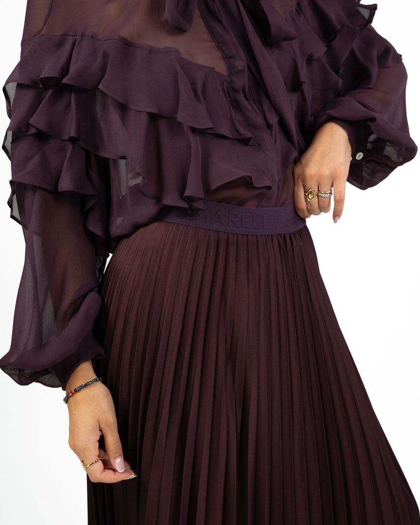 Blusa in Chiffon con Volant e Fiocco - Marella