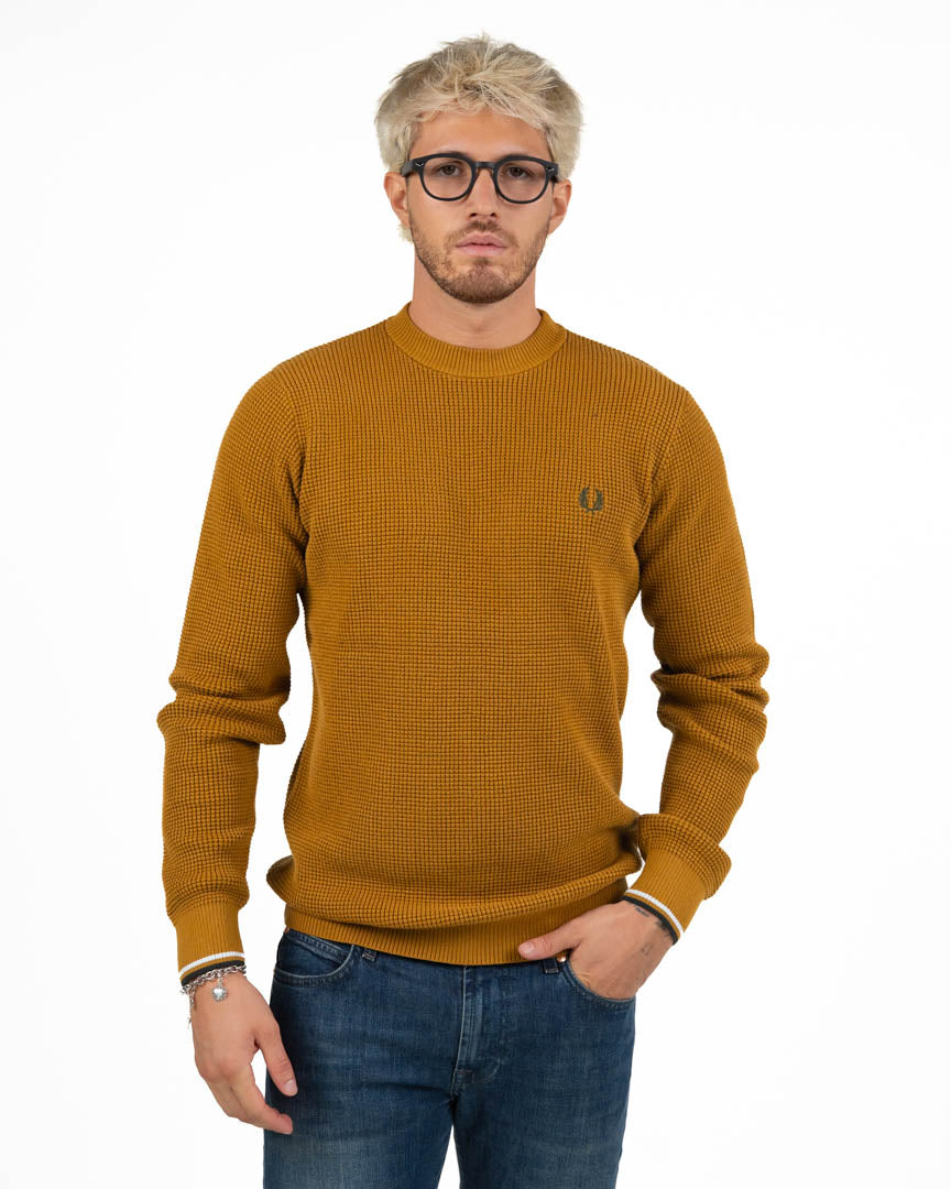 Maglione Girocollo a Nido d'Ape - Fred Perry
