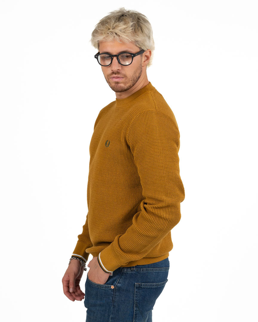 Maglione Girocollo a Nido d'Ape - Fred Perry