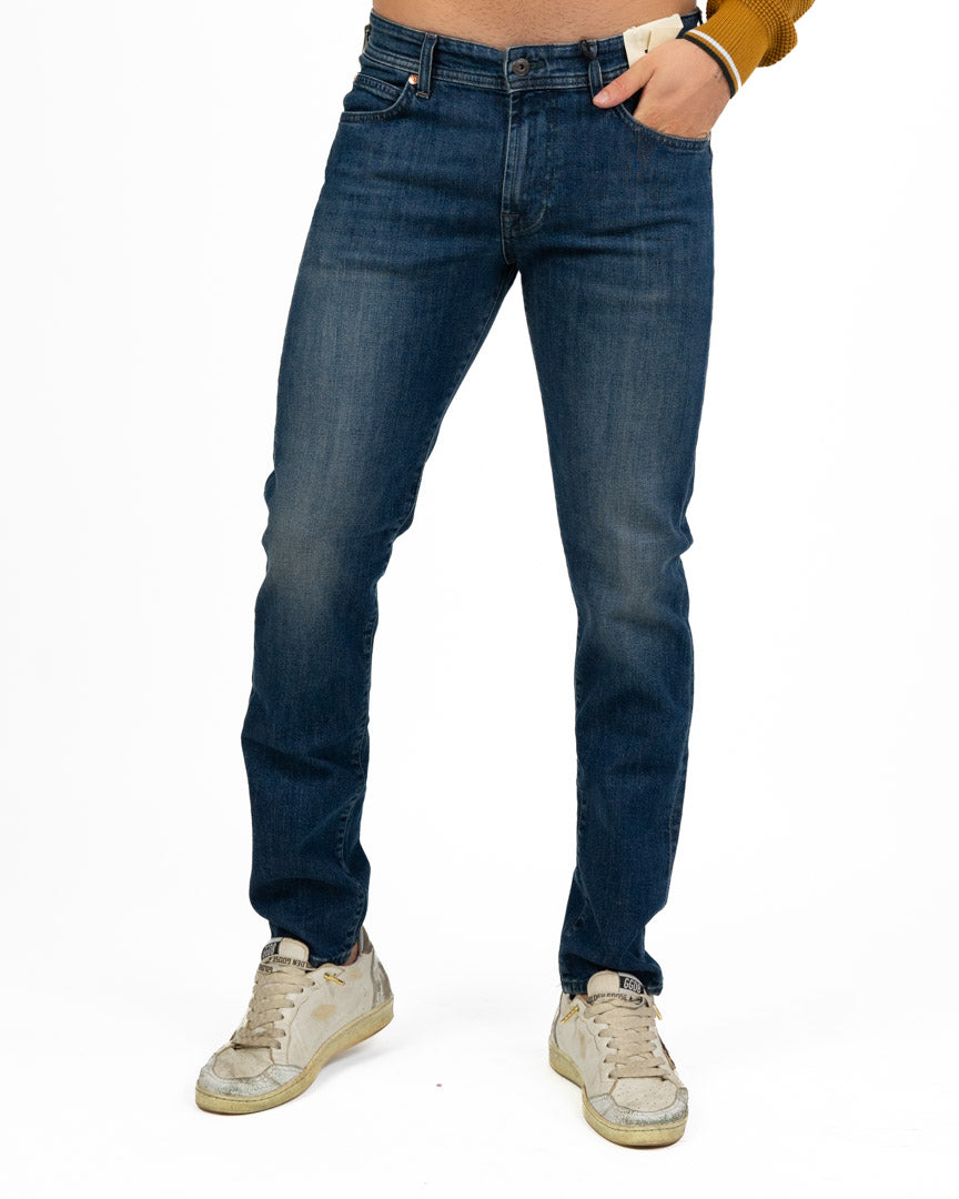 Jeans 5 Tasche Slim Fit Lavaggio Medio - Roy Roger's