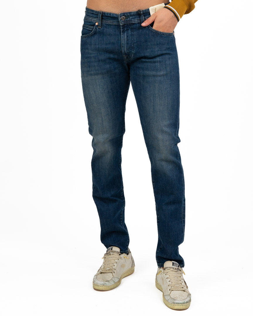 Jeans 5 Tasche Slim Fit Lavaggio Medio - Roy Roger's
