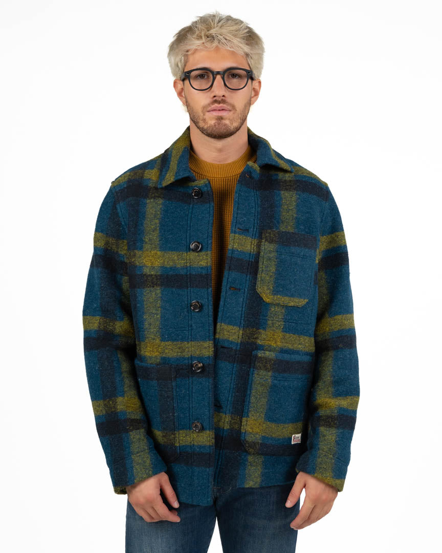 Giacca Overshirt Tartan in Lana - Roy Roger's