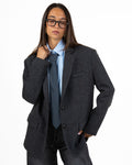 Blazer Oversize Sartoriale Grigio Scuro - Eleh
