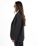 Blazer Oversize Sartoriale Grigio Scuro - Eleh