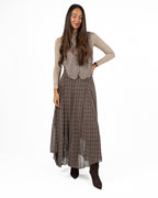 Gilet in Maglia a Costine Tortora - Eleh