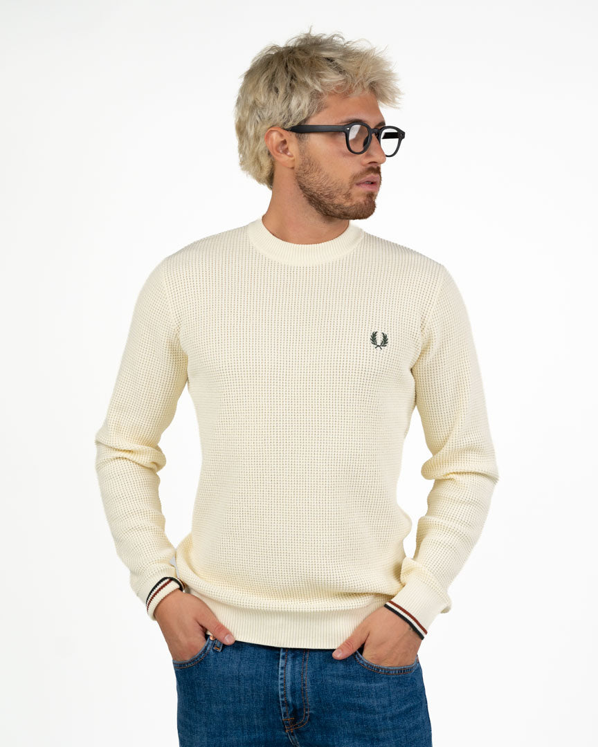 Maglione Girocollo a Nido d'Ape - Fred Perry